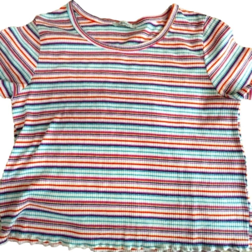 Striped crop top, size small
